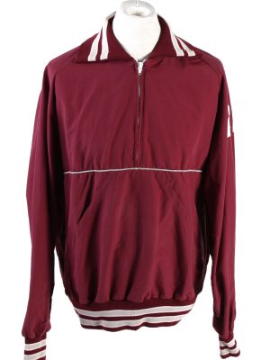 Baseball Jacket USA College Satin Bomber Vintage Size XL Bordeaux C1765-0