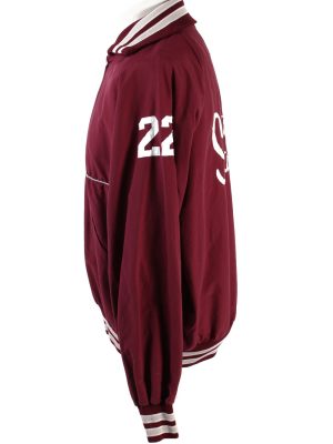 Baseball Jacket USA College Satin Bomber Vintage Size XL Bordeaux C1765-156395