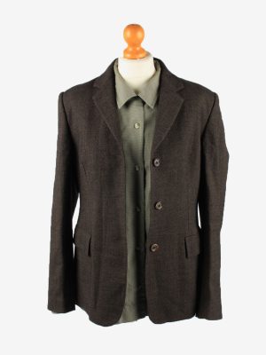 Womens Blazer Jacket Vintage Size 44 Dark Brown -HT2897-155146