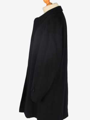 Mens Cashmere Overcoat Classic Vintage Size L Black C2352-157123