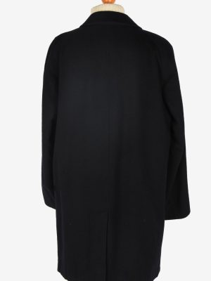 Mens Cashmere Overcoat Classic Vintage Size L Black C2352-157124