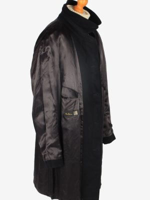 Mens Cashmere Overcoat Classic Vintage Size L Black C2352-157125