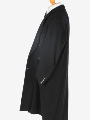 Mens Cashmere Coat Classic Vintage Size XXL Dark Grey C2354-157133