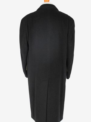 Mens Cashmere Coat Classic Vintage Size XXL Dark Grey C2354-157134