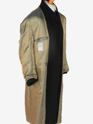 Mens Cashmere Coat Classic Vintage Size XXL Dark Grey C2354-157135