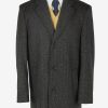 Mens Wool Overcoat Classic Vintage Size L Grey C2356-0