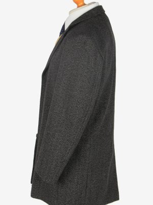 Mens Wool Overcoat Classic Vintage Size L Grey C2356-157143