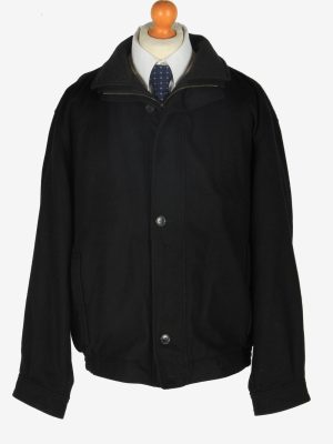 Pierra Cardin Wool Classic Jacket Vintage Size L Black C2360-0