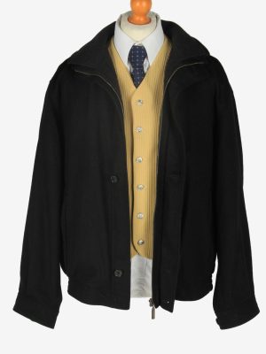 Pierra Cardin Wool Classic Jacket Vintage Size L Black C2360-157162