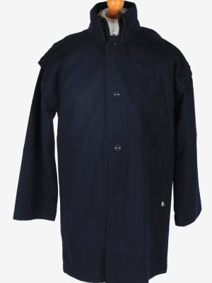 Mens Overcoat Yachting Classic Vintage Size XL Navy C2361-0