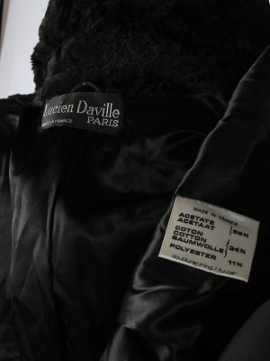 Womens Luxur Lightweight Fur Long Coat Elagant Vintage Size L Black C2620-158790