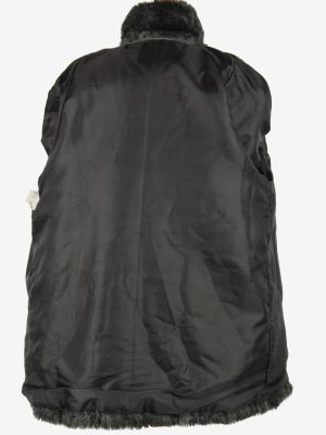 Womens Leopard Pattern Lightweight Fur Coat Luxury Vintage Size XL Dark Grey C2621-159444