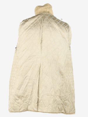 Womens Elagant Lamahaar Fur Long Coat Gorgeous Vintage Size L Beige C2625-159463