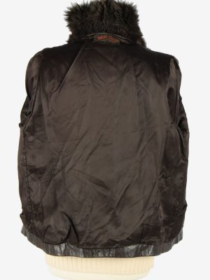 Womens Fluffy Luxury Lightweight Fur Coat Gorgeous Vintage Size S Dark Brown C2632-159499