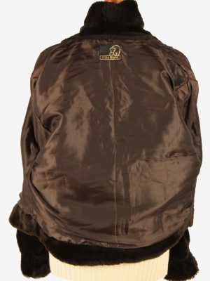 Womens Wonderfull Luxury Teddy Bear Icon Fur Coat Elagant Vintage Size S Dark Chocolate C2633-159504