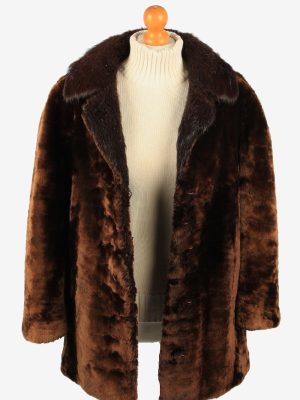 Fur Coat Jacket Pannonia Szorme Ladies Vintage Size L Brown C2285-155515
