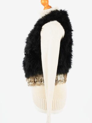 Fur Gilet Waistcoat Vintage Angelia Womens Black C2271-155407