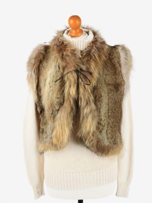 Fur Gilet Waistcoat Vintage Sinhuli Shuidiao Womens Light Brown C2278-0