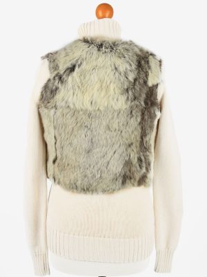 Fur Gilet Waistcoat Vintage Womens Grey C2282-155452