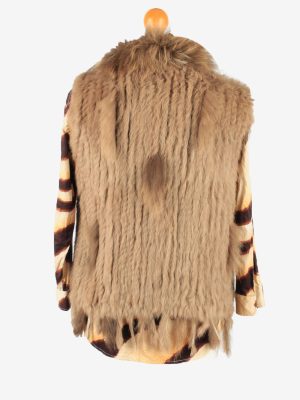 Fur Gilet Waistcoat Vintage Womens UK 14 Brown C2263-155120