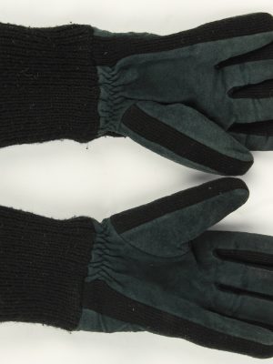 Suede Leather Gloves Vintage Womens Size S Green -G511-156208