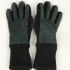 Suede Leather Gloves Vintage Womens Size S Green -G511-0