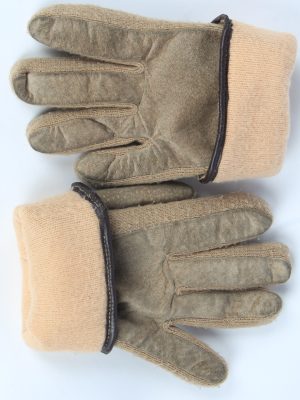 Suede Leather Gloves Vintage Womens Size S Beige -G515-156223