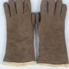 Suede Leather Gloves Vintage Womens Size XL Brown -G522-0