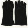 Suede Leather Gloves Vintage Womens Size L Black -G525-0