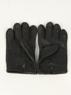 Leather Gloves Mens Vintage Size XL Black -G550-156420