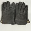 Leather Gloves Mens Vintage Size L Grey -G570-0