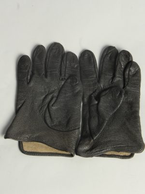 Leather Gloves Mens Vintage Size L Grey -G570-156500
