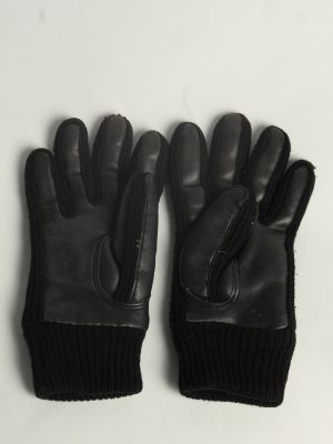 Leather Gloves Womens Vintage Size M Black -G587-156570