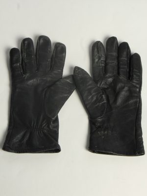 Leather Gloves Womens Vintage Size M Black -G591-156586