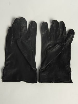 Leather Gloves Womens Vintage Size M Black -G594-156598