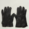 Leather Gloves Womens Vintage Size M Black -G595-0