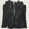 Leather Gloves Womens Vintage Size M Black -G599-0