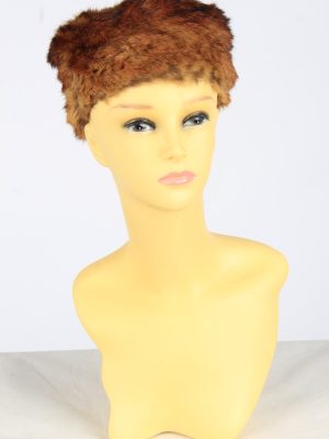 Russian Furry Lined Hat Vintage Womens Size M Brown -HAT1974-155799