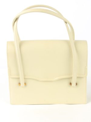 Leather Mini Hand Bag Womens Vintage Assima 1990s Beige -BG1269-0