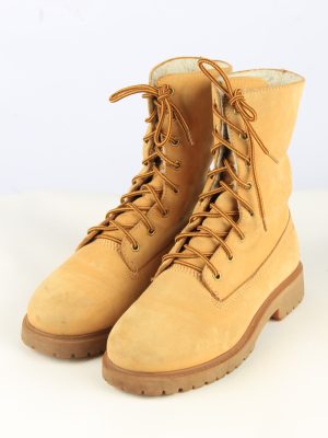 Lace Up Leather Boot Vintage Womens 38 Camel -Shoes_842-155210