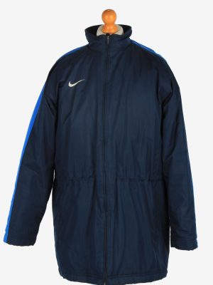 Mens Nike Long Puffer F.C Jeugdopleiding Jacket Vintage Size L Navy C2507-0