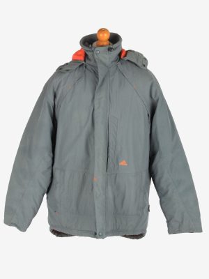 Mens Adidas Puffer Thermal Jacket Vintage Size XL Grey C2513-0