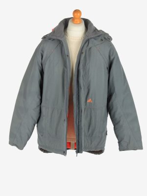 Mens Adidas Puffer Thermal Jacket Vintage Size XL Grey C2513-158195
