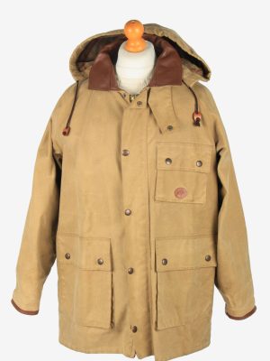 Mens Mullberry Country Patched Overcoat Vintage Size M Coffee C2535-0