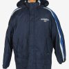 Mens Reebok Puffer Jacket Vintage Size L Navy C2433-0