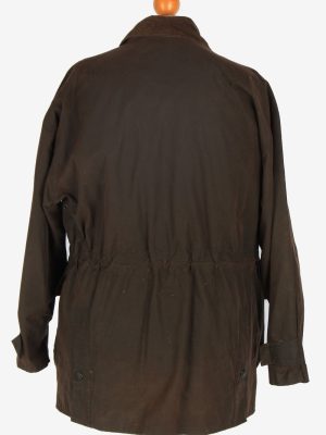 Mens Classic Waxed Jacket Vintage Size S Dark Brown C2392-157325