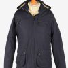 Womens Barbour International Waterproof Jacket Vintage Size XL Navy C2673-0