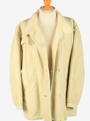 Women's Sheepskin Coat Fur Lined Vintage Size XL Beige C2639-158882