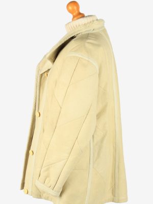 Women's Sheepskin Coat Fur Lined Vintage Size XL Beige C2639-158883