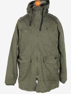 Mens Star Outdoor Overcoat Vintage Size L Green C2460-0